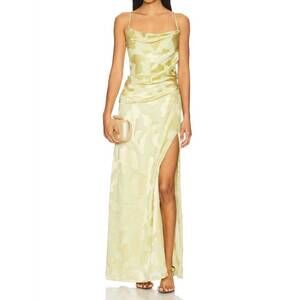 NEW JONATHAN SIMKHAI jessa sleeveless draped gown in sunglow